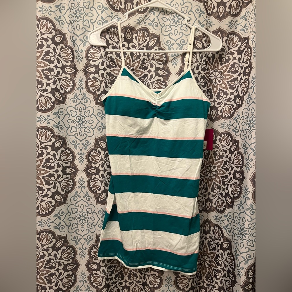 Never worn so cal striped tank with built in bra